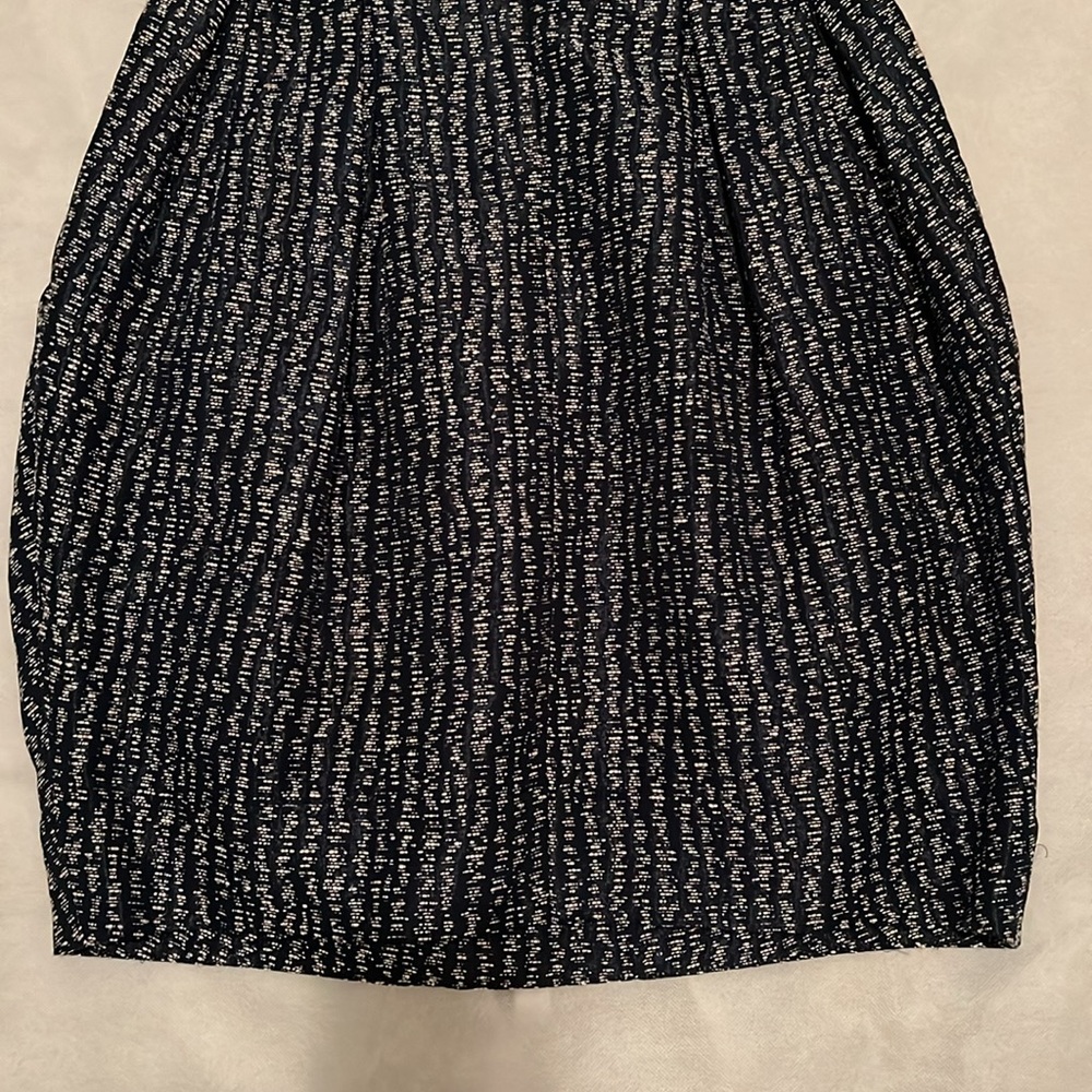 Shoshanna Blue/White/Silver Strapless Pleated Dress Size 10 - Picture 6 of 12
